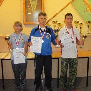 Podium MP Juniorów w klasie F1B