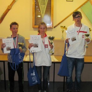 Podium Zawodów Pucharu Polski F1A Junior (XIII Memoriał Romana Straburzyńskiego)