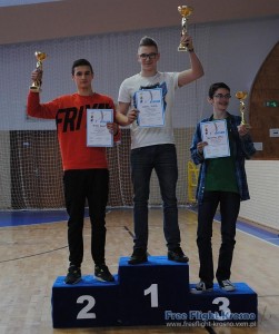 Podium Junior Młodszy. 2. Patryk Bajer, 1. Łukasz Flisiuk, 3. Bartek Kopacz