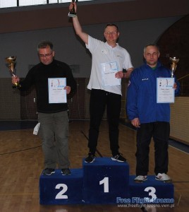 Podium Senior. 2. Jacek Żuroski, 1. Sławomir Truchan, 3. Robert Kopacz