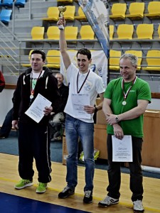 Podium senior - w zielonej koszulce Robert Kopacz z Krosna (fot. LMK Humenne)