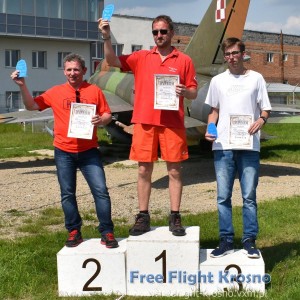 Podium F1H senior. 2. Leszek Kryszczuk, 1. Henryk Krupa, 3. Filip Badylak