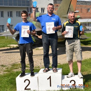 Podium F1J. 2. Daniel Bogomaz, 1. Jerzy Włodarczyk, 3. Edward Burek