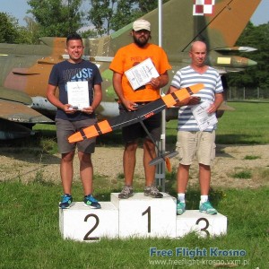 Podium: 2. Rafał Budzoń, 1. Czarek Janas, 3. Leszek Małmyga