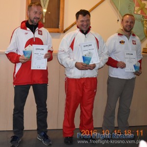 Podium F1A senior: 2. Henryk Krupa, 1. Łukasz Halicki, 3. Jakub Jaraczewski