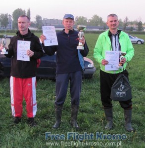 Podium F1A senior: 2. Henryk Urban, 1. Dariusz Stężalski, 3. Radosław Oporowski