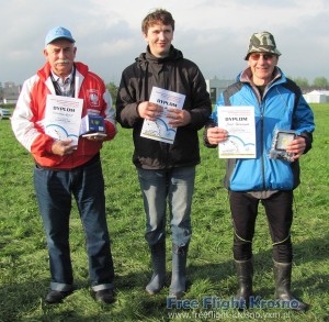 Podium w kategorii F1S open: 2. Stanisław Kubit, 1. Józef Monkiewicz (nieobecny), 3. Józef Półchłopek