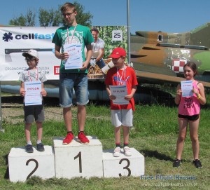 Podium F1G: Bartosz Jakóbkiewicz, 1. Mateusz Trzemżalski, 3. Damian Drwięga, 4. Kaja Kaliniecka