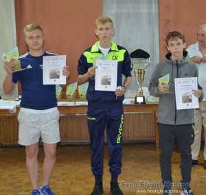 Podium F1A junior: 2. Piotr Wielosz-Hałasa, 1. Krzysztof Fraś, 3.