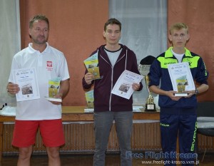 Podium F1A senior: 2. Henryk Krupa, 1. Bartosz Karłowski, 3. Krzysztof Fraś