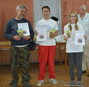 Podium F1B senior: 2. Tomasz Lipski, 1. Dawid Lipski, 3. Zofia Zdancewicz