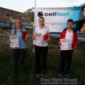 Podium F1G junior młodszy: 2. Zofia Zdancewicz, 1. Julia Rypińska, 3. Filip Rudziński