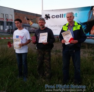 Podium F1K junior + senior: 2. Dawid Lipski, 1. Tomasz Lipski, 3. Marek Kajdaniak