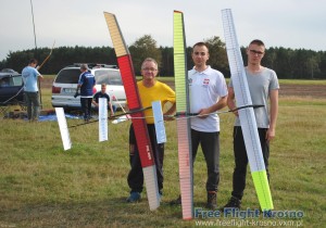 Złota drużyna Aeroklubu Podkarpackiego: Henryk Czekański, Michał Słyś, Michał Śliwiński.