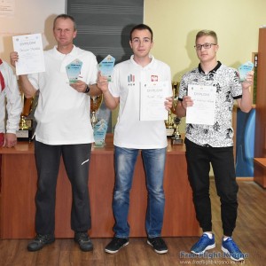 Podium Jasna Góra Cup - F1A: 2. Dariusz Stężalski, 1. Michał Słyś, 3. Piotr Wielosz-Hałasa