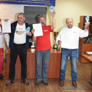 Podium Jasna Góra Cup - F1B: 2. Stanisław Skibicki, 1. Tomasz Lipski, 3. Andrzej Poczobut