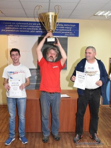 Podium klasyfikacji końcowej PP F1B: 2. Adam Krawiec (na fot. D. Lipski), 1. Tomasz Lipski, 3. Stanisław Skibicki