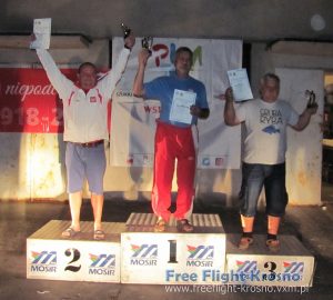 Podium F1C: 2. Mariusz Gąsiorowski, 1. Zbigniew Czop, 3. Marek Roman